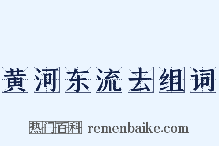 黄河东流去组词是什么意思的图片